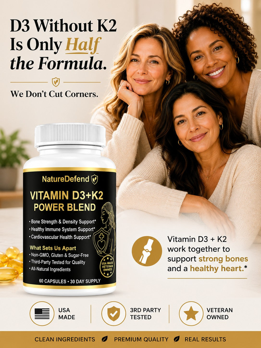 Vitamin D3+K2 Power Blend